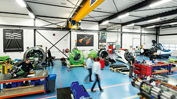 A look inside the manufacturing facility of U-Boat Worx in Breda, The Netherlands.