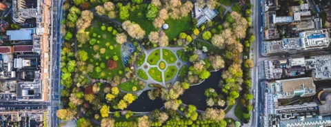 Aerial view of Green park