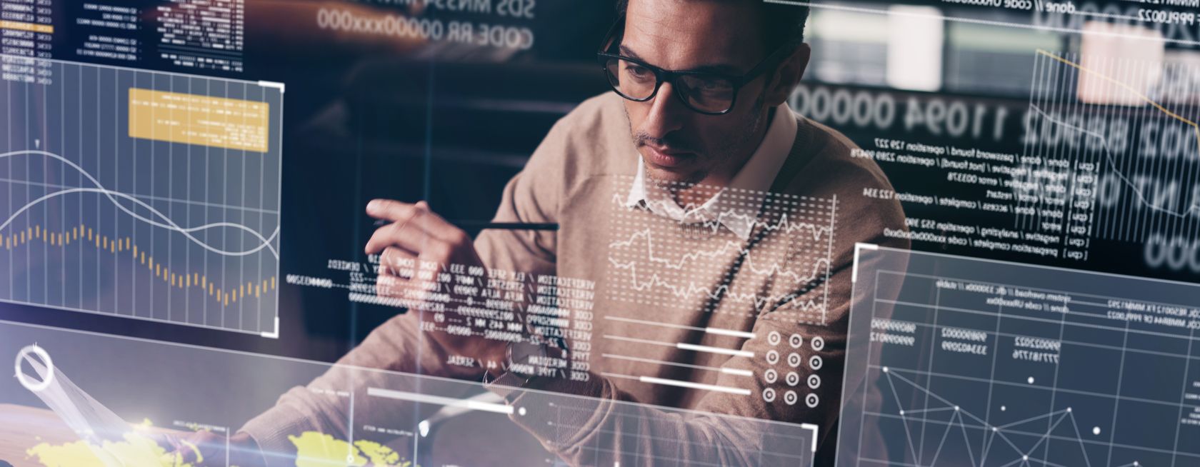 Businessman working with Artificial Intelligence