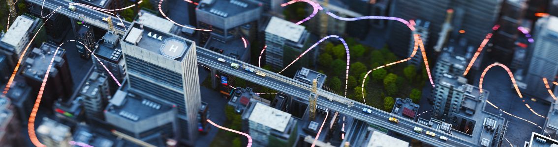 Invisible wireless connections in the city