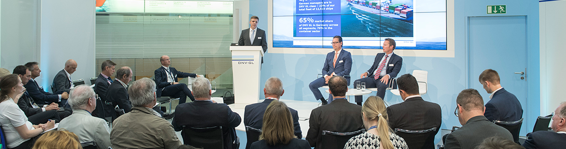 Matthias Ritters, DNV GL Regional Manager, speaks about DNV GL's latest projects in Germany at DNV GL's SMM press conference