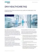 DNV branded booklet image for healthcare standards