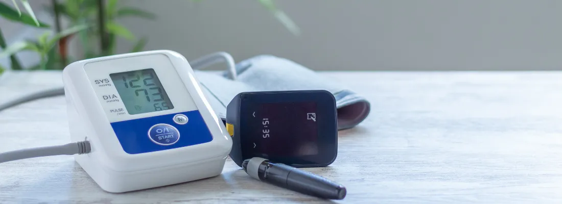 Glucometer and blood pressure monitor