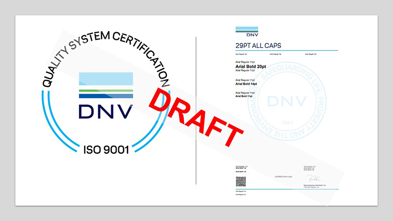 New certificate and cert mark draft