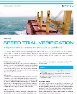 Speed trial verification flyer