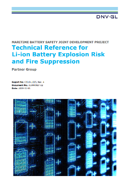 Technical Reference for Li-ion Battery Explosion Risk and Fire Suppression