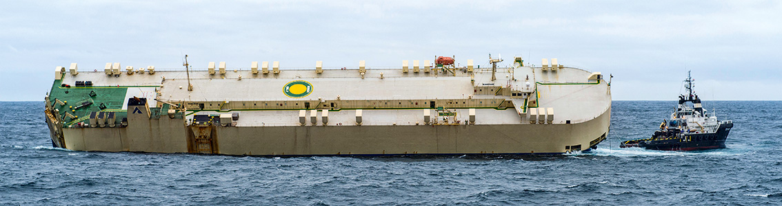 Calculations by the DNV GL ERS team confirmed the vessel had sufficient stability for towing