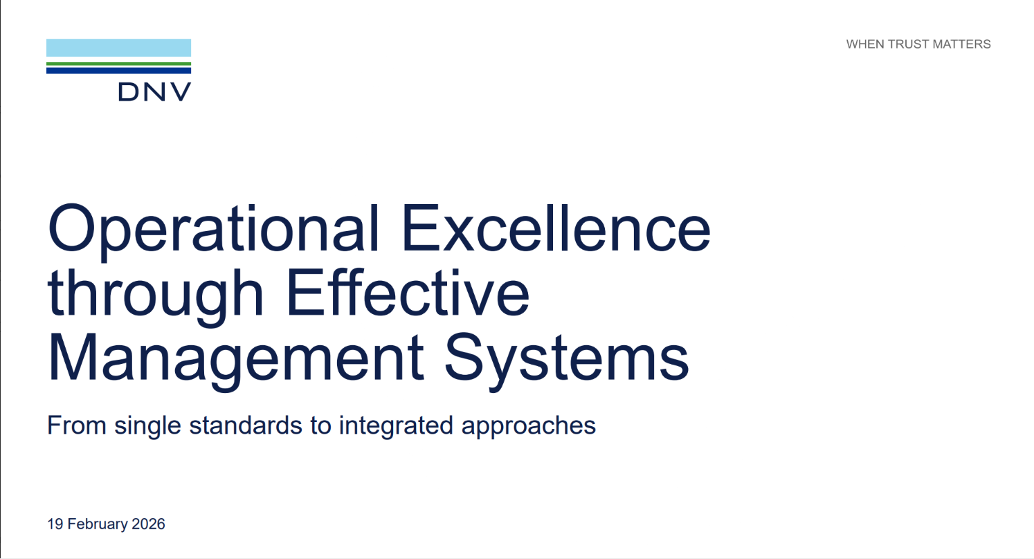 Presentation: Operational Excellence through Effective Management Systems