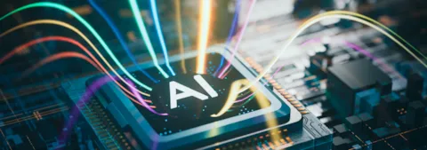 A generative artificial intelligence cpu that emits colorful light